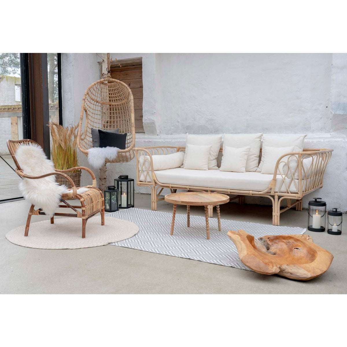 Olof Couchtisch rund – Mangoholz Natur, ø 60 × 35 cm – Ansicht 6