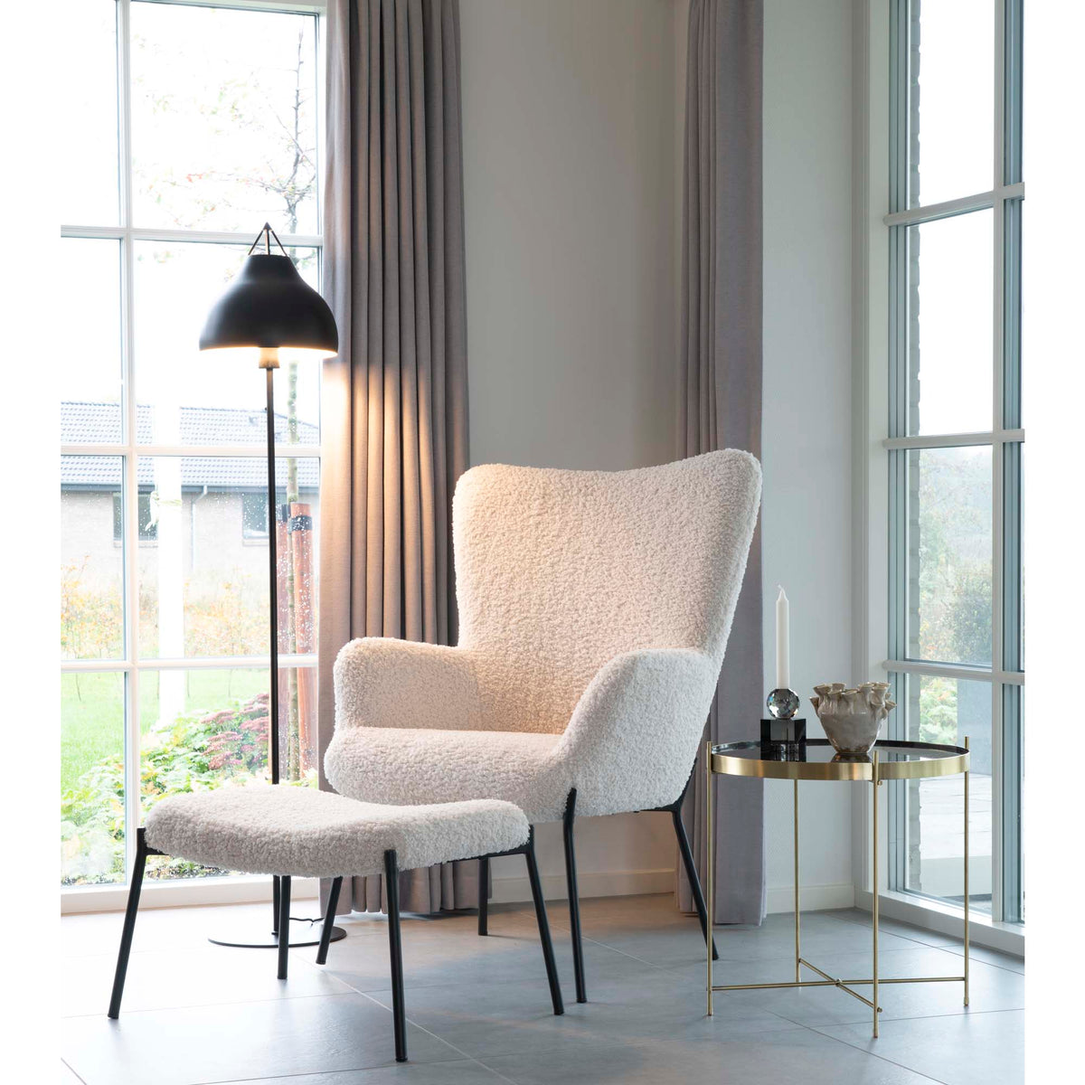 Lotta Couchtisch rund – Stahl/Glas Messing, ø 48 × 48 cm – Ansicht 5