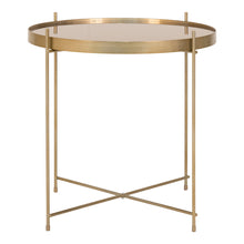 Lotta Couchtisch rund – Stahl/Glas Messing, ø 48 × 48 cm von Luiva Living