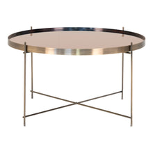 Lotta Couchtisch rund – Stahl/Glas Messing, ø 70 × 40 cm von Luiva Living