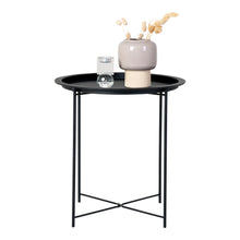 Romeo Beistelltisch rund – Stahl Schwarz, ø 47 × 50 cm von Luiva Living