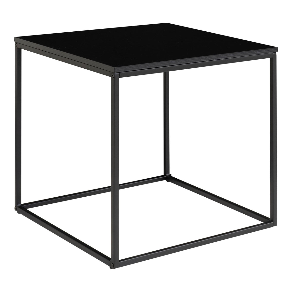 Sami Beistelltisch – Schwarz, Gestell Schwarz, 45 × 45 × 45 cm – Ansicht 2