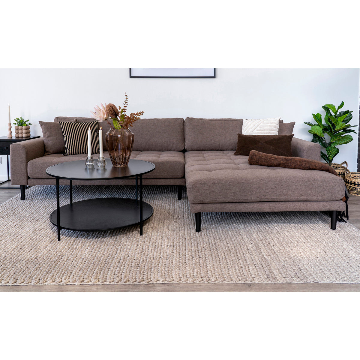 Sami Couchtisch rund – Schwarz, Gestell Schwarz, ø 80 × 45 cm – Ansicht 4