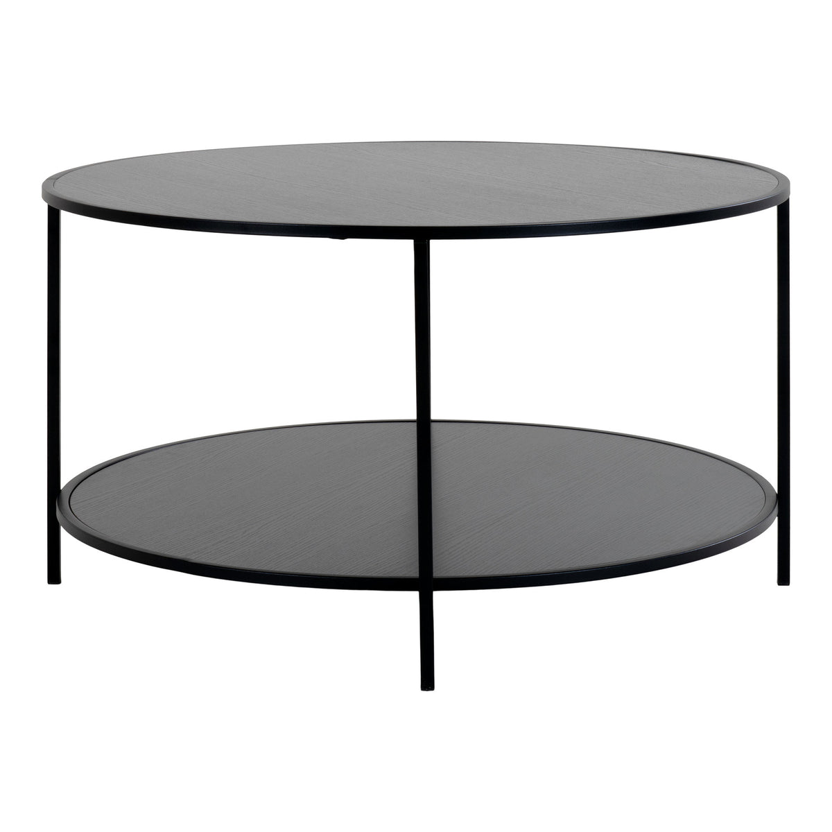 Sami Couchtisch rund – Schwarz, Gestell Schwarz, ø 80 × 45 cm – Ansicht 3