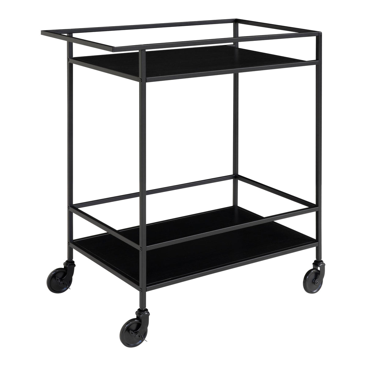 Sami Barwagen – Schwarz, Gestell Schwarz, 68 × 40 × 79 cm – Ansicht 2
