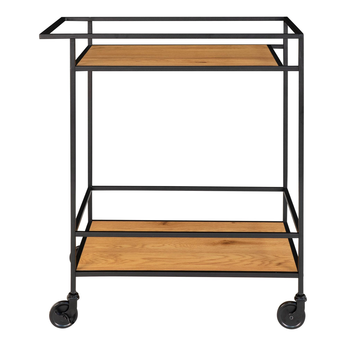 Sami Barwagen – Eichenoptik Natur, Gestell Schwarz, 68 × 40 × 79 cm – Ansicht 4
