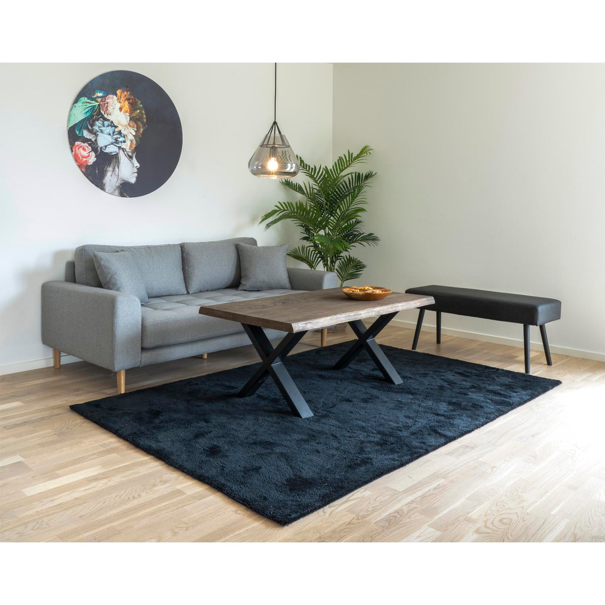 Tina Couchtisch mit Wellenkante – Eiche geräuchert, 70 × 120 × 50 cm – Ansicht 6