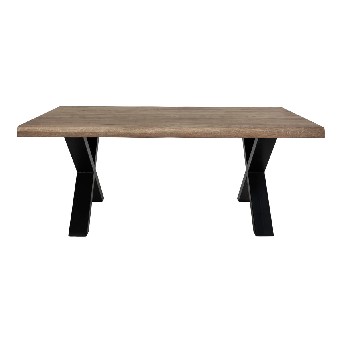 Tina Couchtisch mit Wellenkante – Eiche geräuchert, 70 × 120 × 50 cm – Ansicht 2
