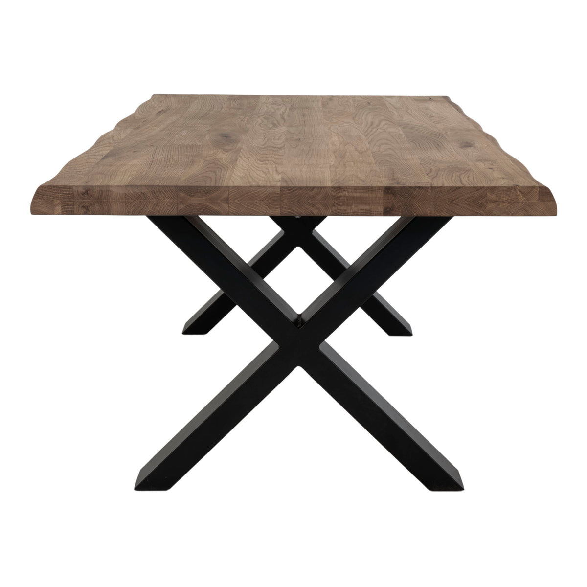 Tina Couchtisch mit Wellenkante – Eiche geräuchert, 70 × 120 × 50 cm – Ansicht 3