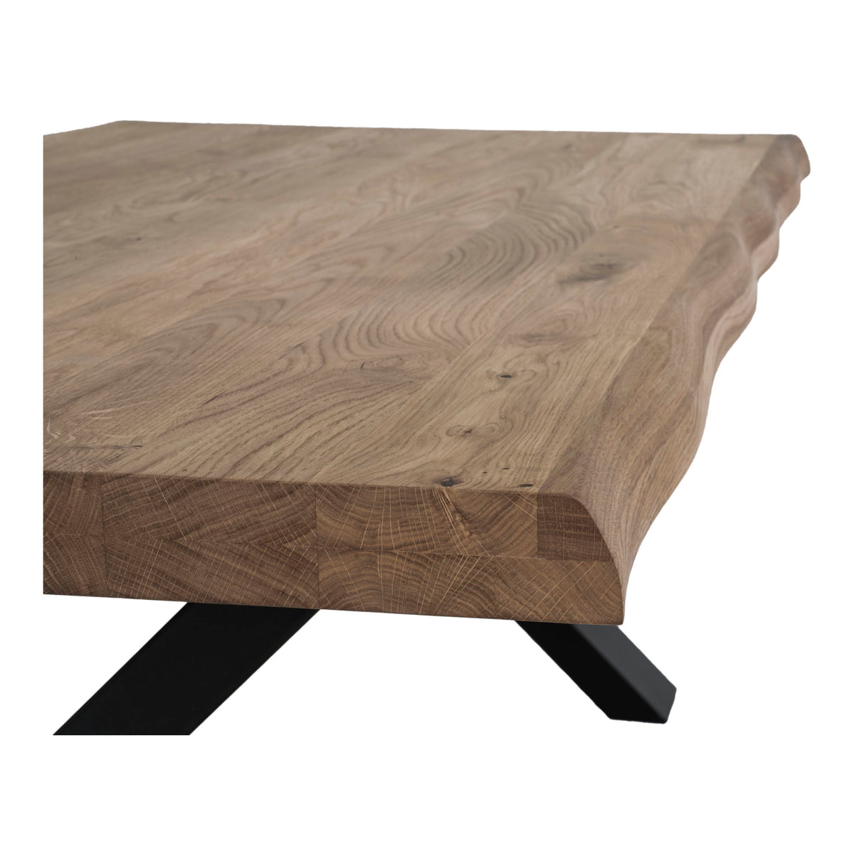 Tina Couchtisch mit Wellenkante – Eiche geräuchert, 70 × 120 × 50 cm – Ansicht 4