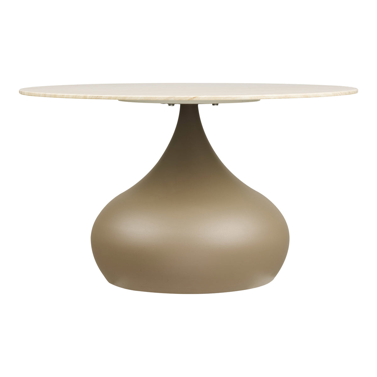 Alice Couchtisch rund – Metall/Sicherheitsglas Khaki, ø 70 × 42 cm – Ansicht 2