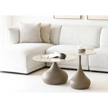 Alice Couchtisch rund – Metall/Sicherheitsglas Khaki, ø 70 × 42 cm – Ansicht 6