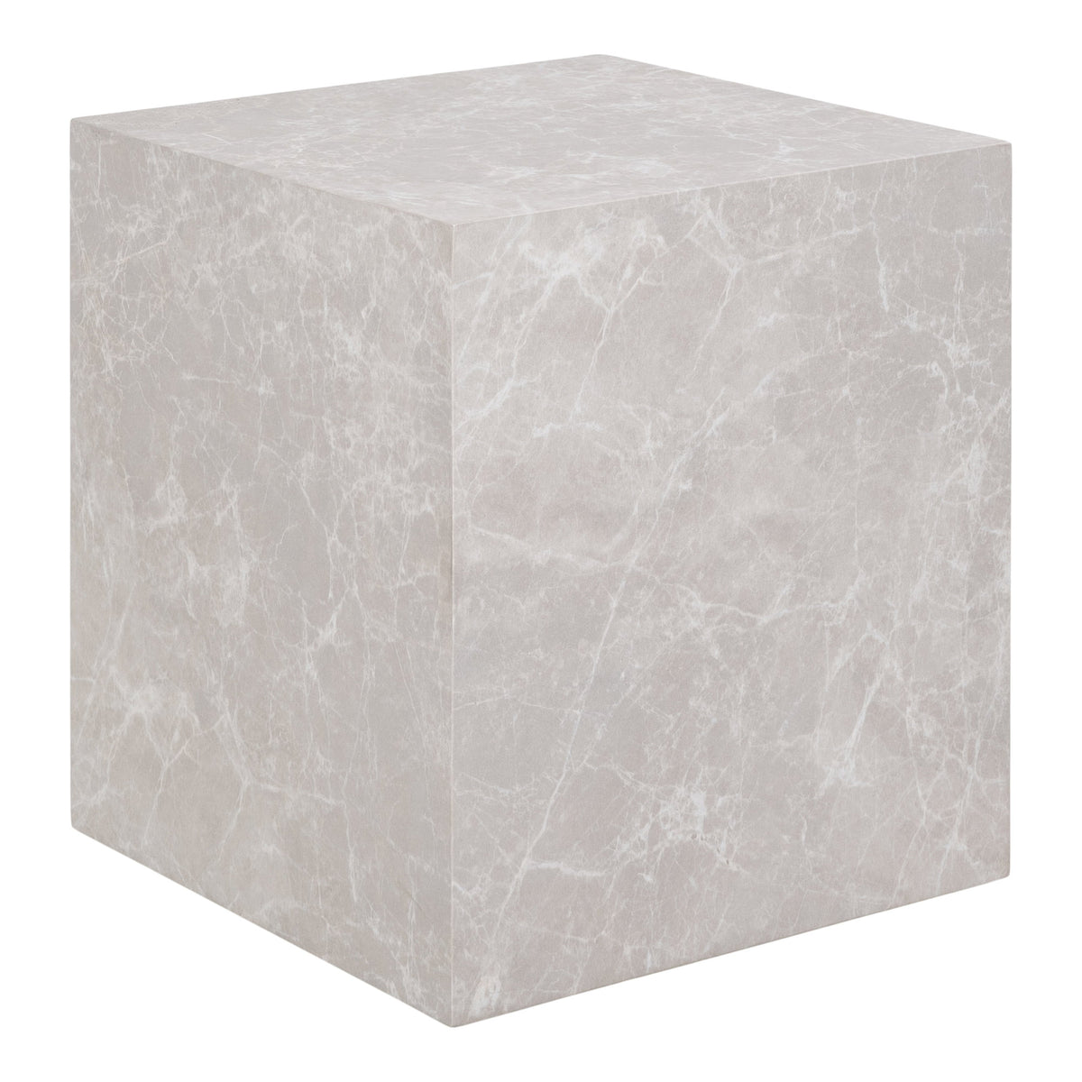 Alea Beistelltisch – Marmoroptik Beige, 40 × 40 × 45 cm von Luiva Living