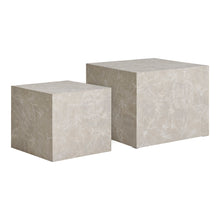 Alea Couchtisch 2er-Set – Marmoroptik Beige von Luiva Living