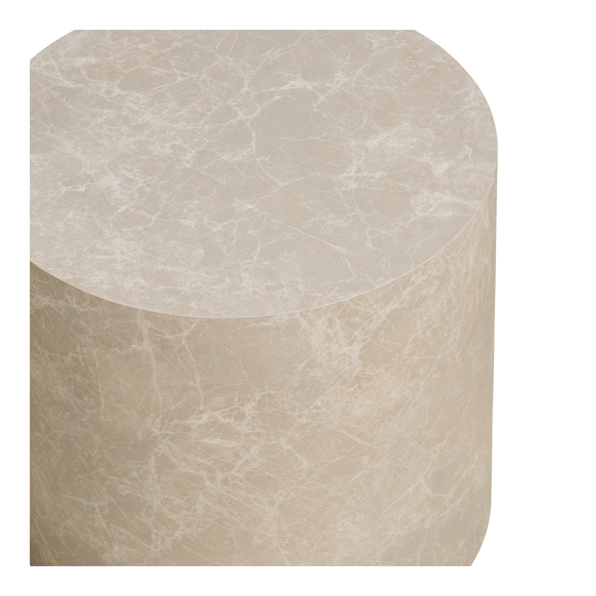 Alea Couchtisch rund 2er-Set – Marmoroptik Beige – Ansicht 3