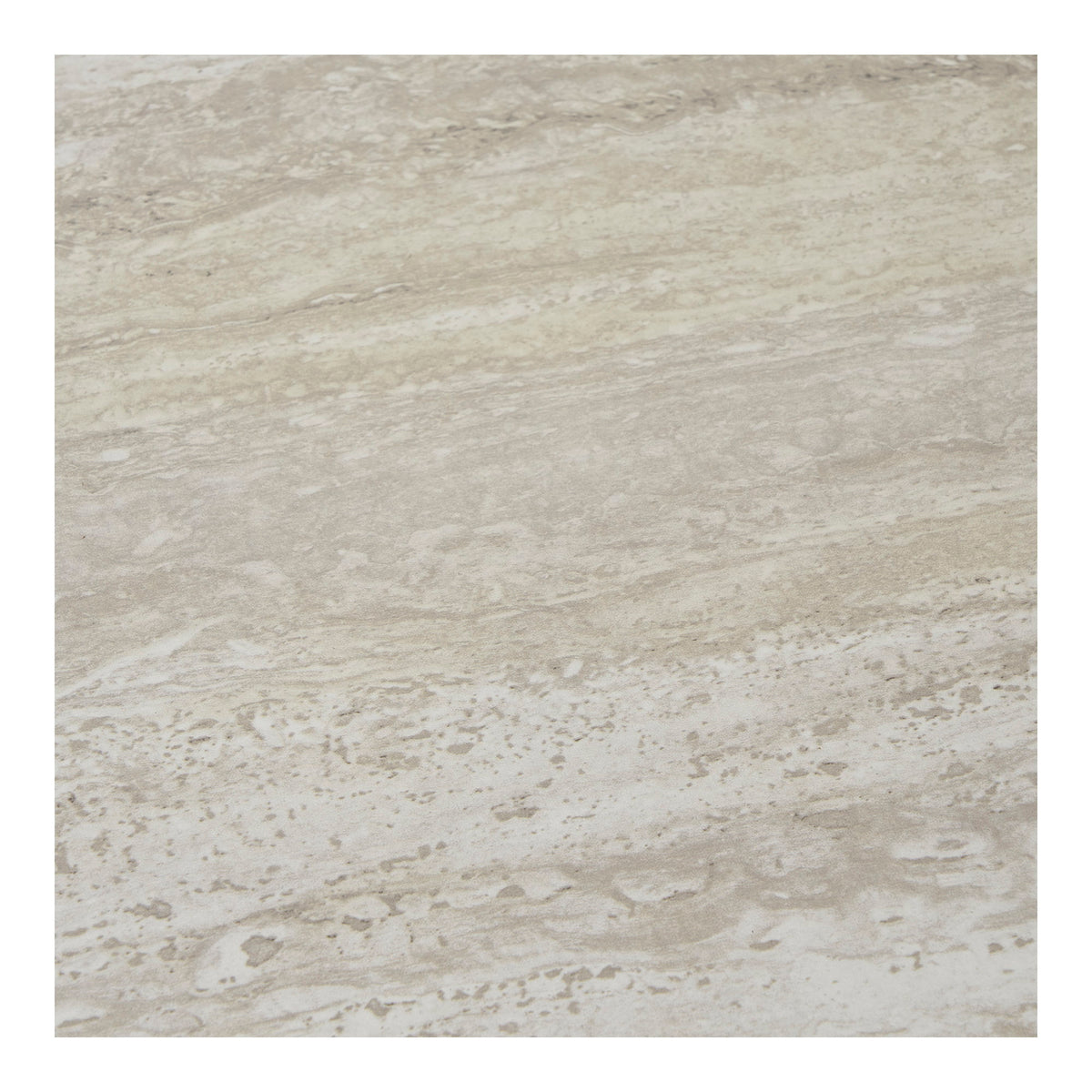 Kaya Beistelltisch rund – Travertinoptik Beige, Beine Schwarz, ø 27 × 46 cm – Ansicht 4
