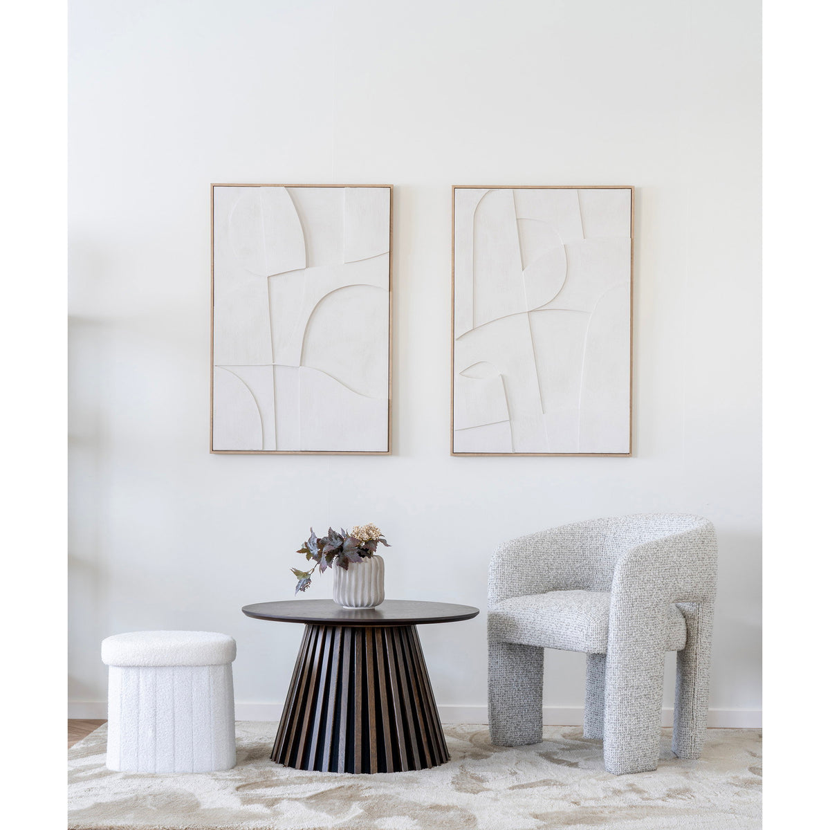 Isla Couchtisch rund – Furnier Eiche geräuchert, ø 70 × 45 cm – Ansicht 4