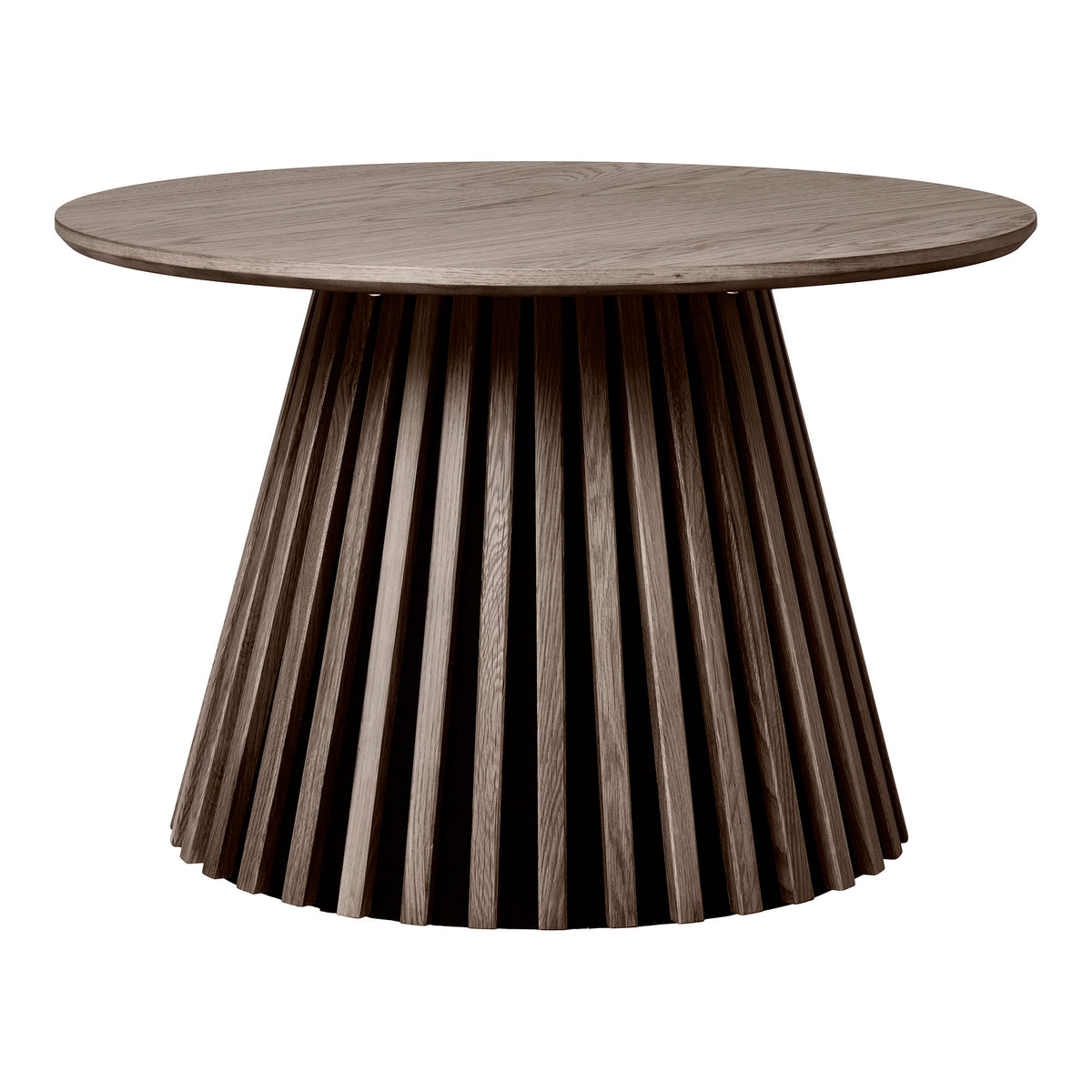 Isla Couchtisch rund – Furnier Eiche geräuchert, ø 70 × 45 cm von Luiva Living