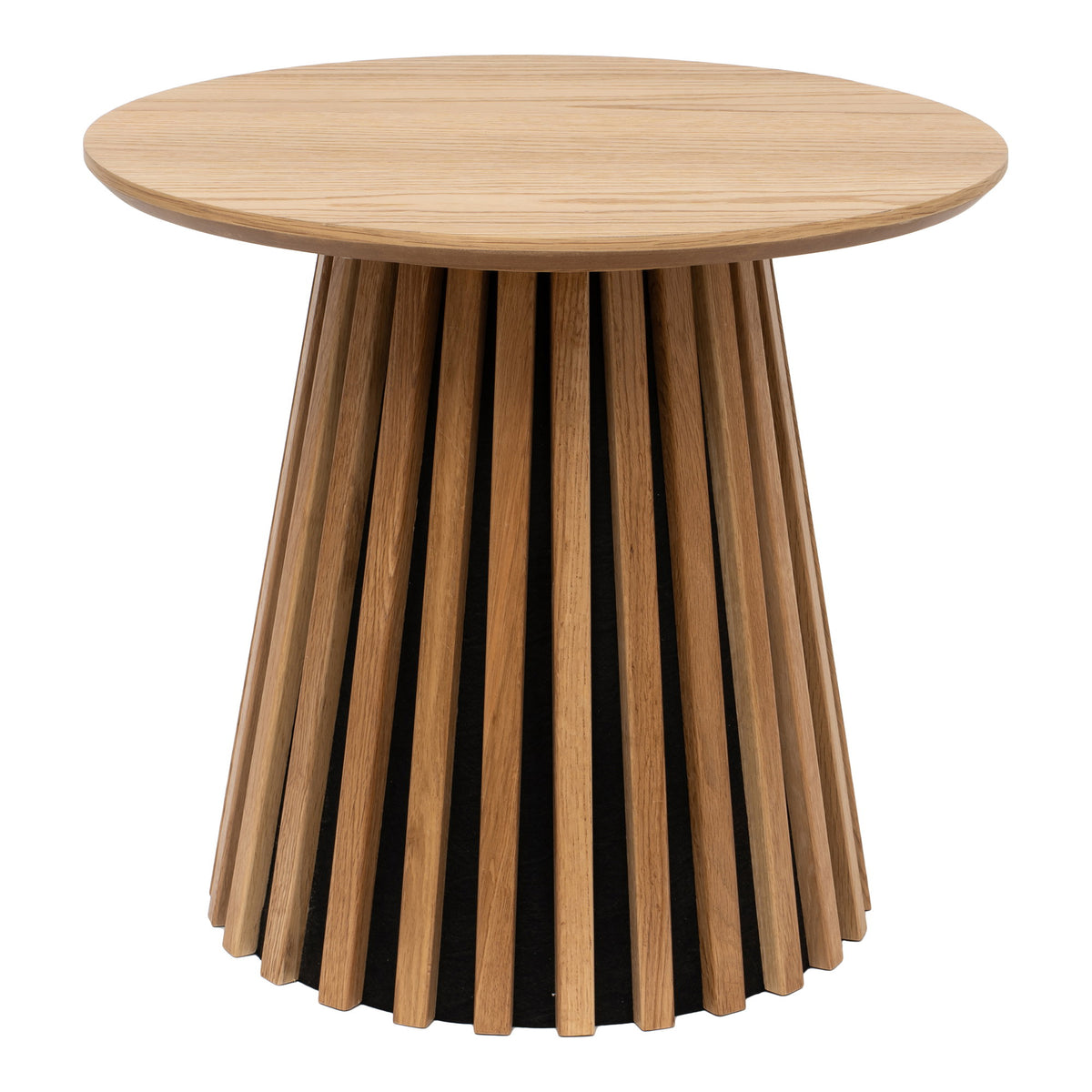 Isla Beistelltisch rund – Eichenfurnier Natur, ø 50 × 45 cm von Luiva Living