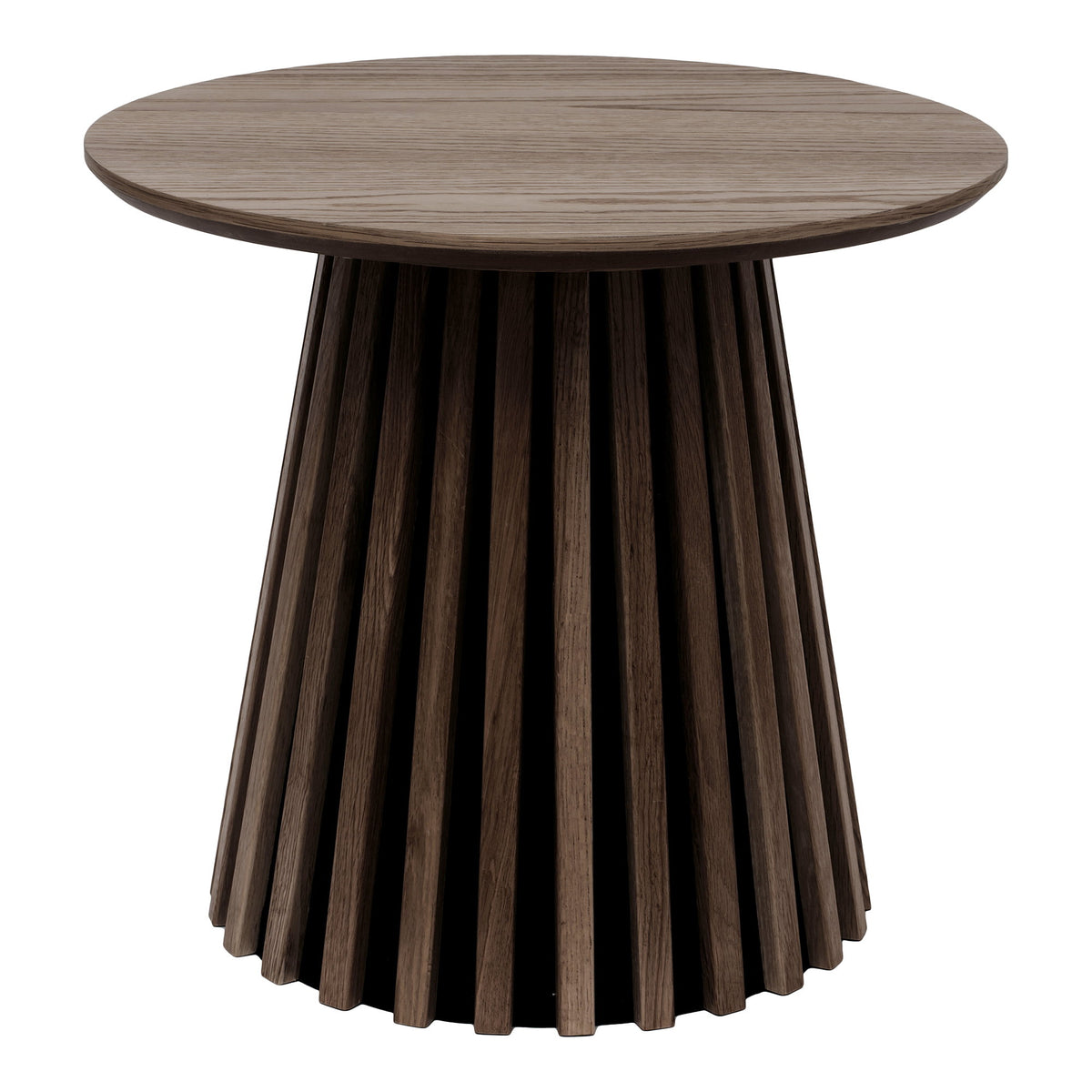 Isla Beistelltisch rund – Furnier Eiche geräuchert, ø 50 × 45 cm von Luiva Living