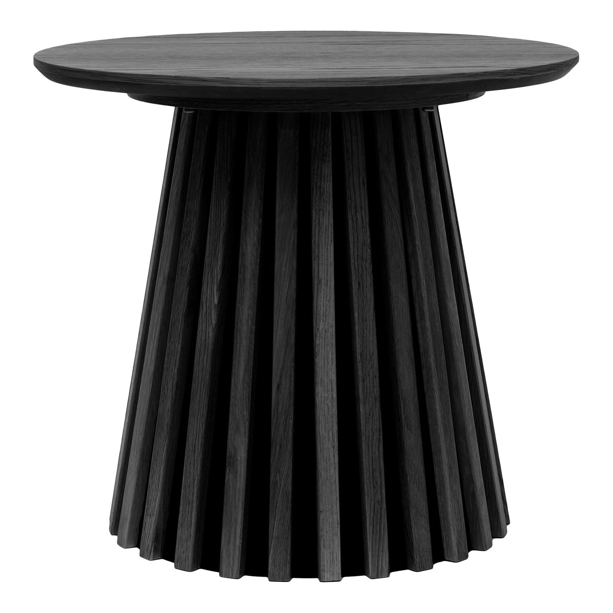 Isla Beistelltisch rund – Eichenfurnier Schwarz, ø 50 × 45 cm – Ansicht 2