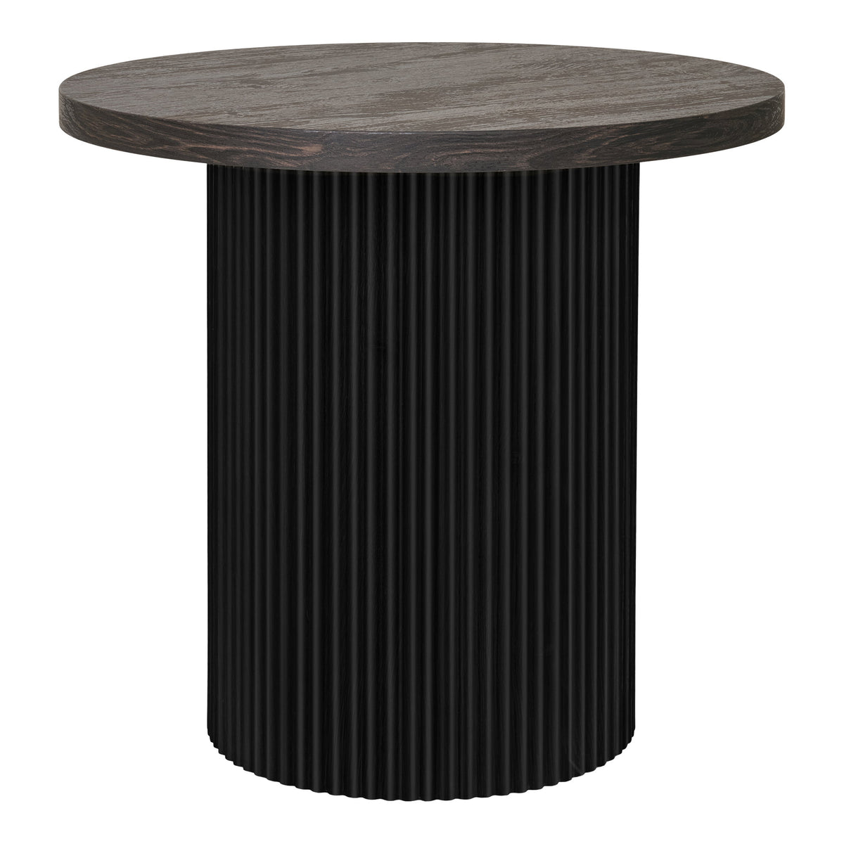Sabine Beistelltisch rund – Dunkelbraun, ø 48 × 45 cm von Luiva Living