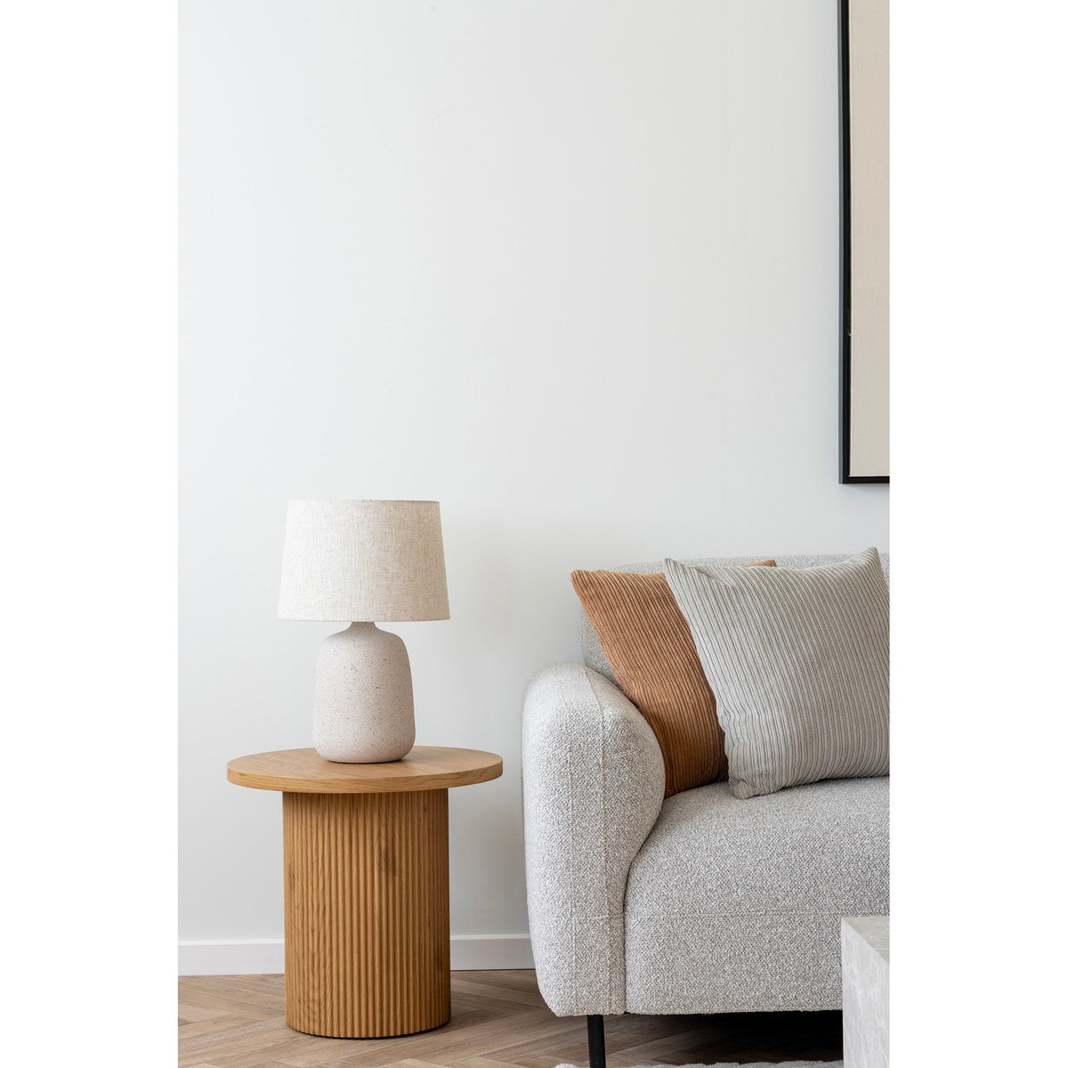 Sabine Beistelltisch rund – Natur, ø 48 × 45 cm – Ansicht 4