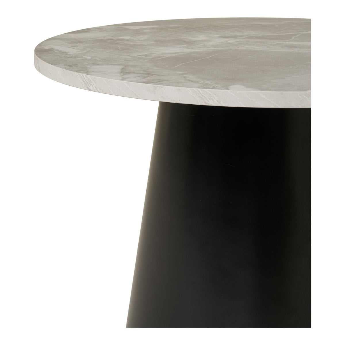 Algot Couchtisch rund – Marmoroptik Grau/Schwarz, ø 60 × 45 cm – Ansicht 2