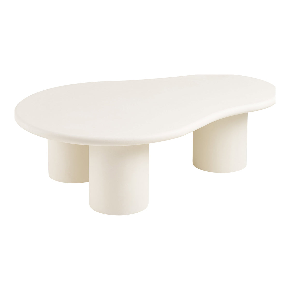 Gabriel Couchtisch – Zementoptik Cremeweiß, 80 × 120 × 35 cm von Luiva Living
