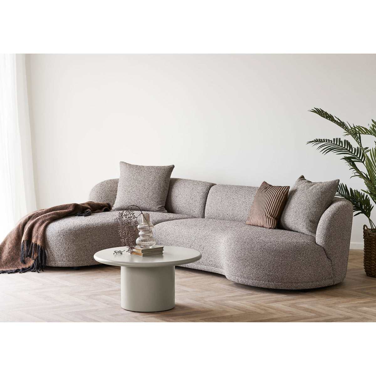 Bjarki Couchtisch rund – Sand, ø 80 × 40 cm – Ansicht 5
