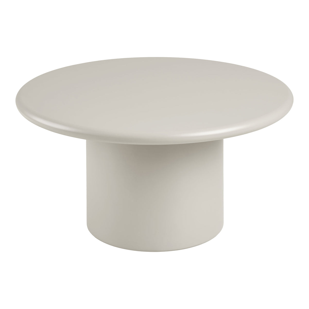 Bjarki Couchtisch rund – Sand, ø 80 × 40 cm von Luiva Living
