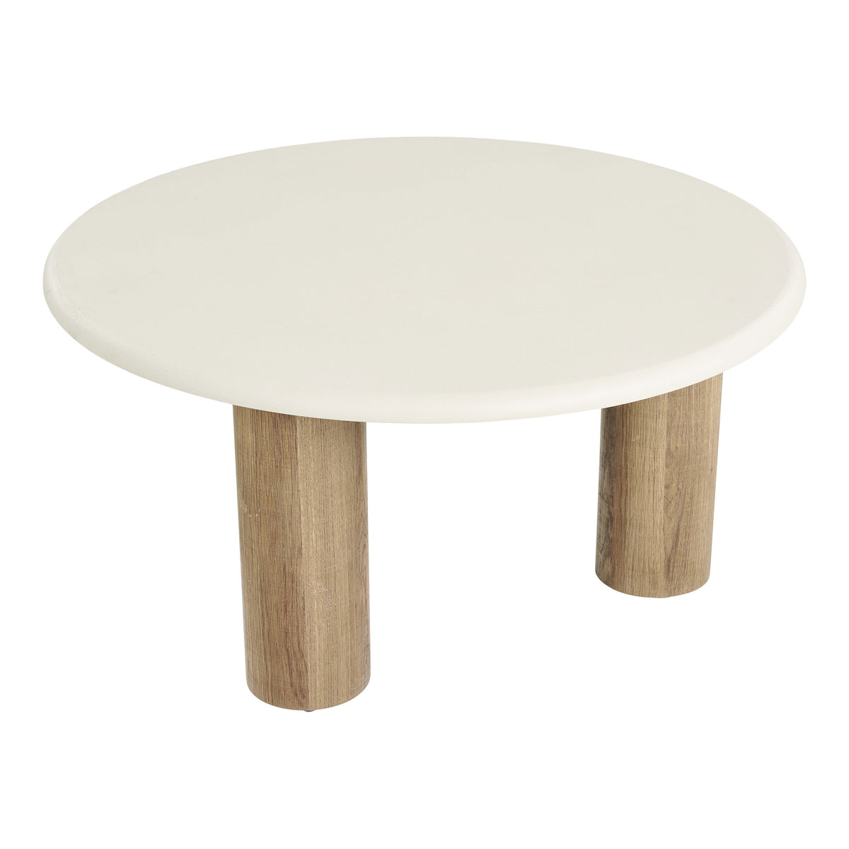 Tilde Couchtisch rund – Zementoptik Sand/Braun, ø 80 × 40 cm – Ansicht 2
