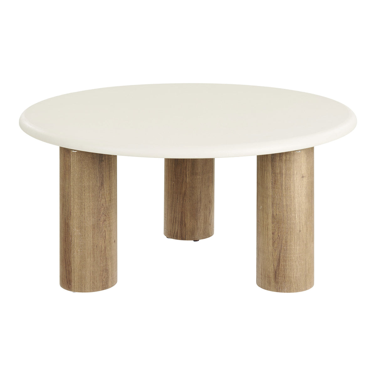 Tilde Couchtisch rund – Zementoptik Sand/Braun, ø 80 × 40 cm – Ansicht 3
