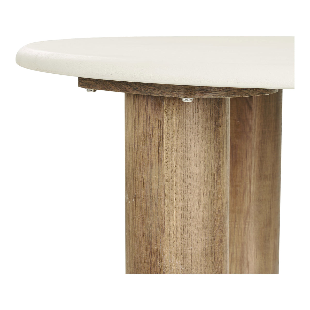 Tilde Couchtisch rund – Zementoptik Sand/Braun, ø 80 × 40 cm – Ansicht 5