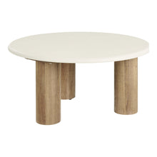 Tilde Couchtisch rund – Zementoptik Sand/Braun, ø 80 × 40 cm von Luiva Living