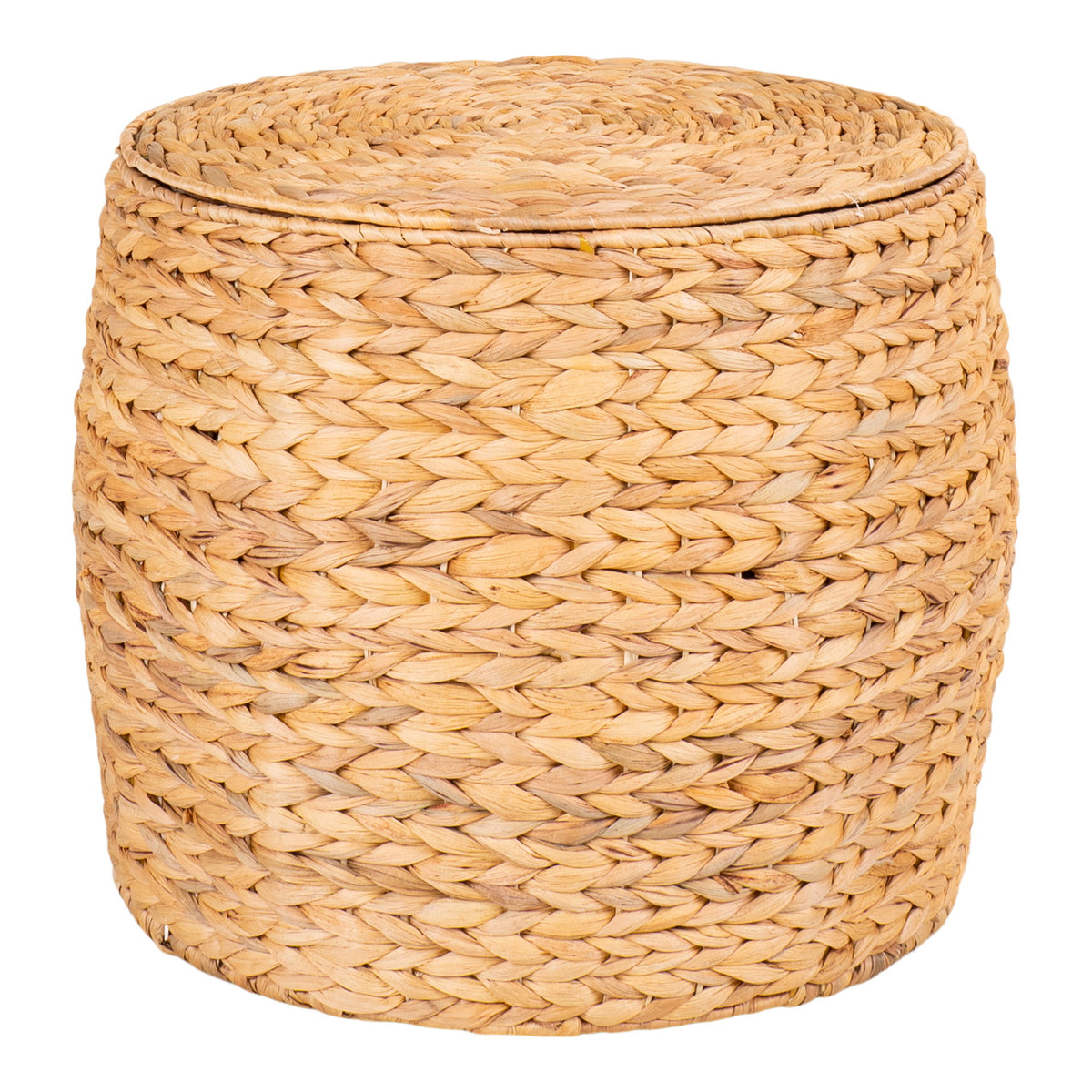 Ludvig Beistelltisch rund mit Stauraum – Wasserhyazinthe Natur, ø 43 × 34 cm von Luiva Living