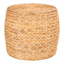 Ludvig Beistelltisch rund mit Stauraum – Wasserhyazinthe Natur, ø 43 × 34 cm von Luiva Living