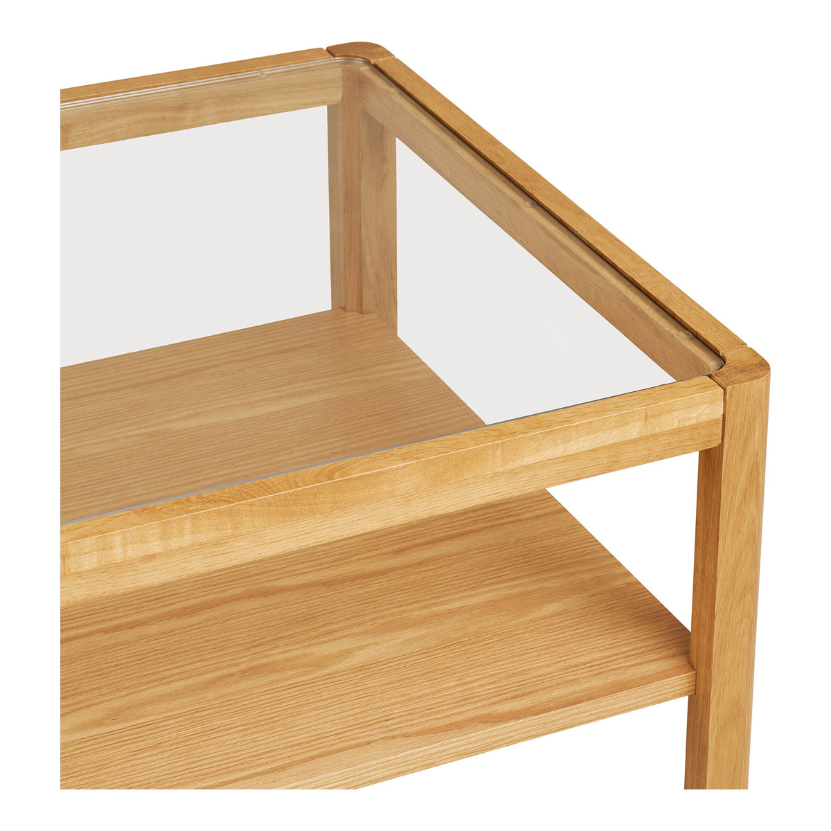 Rocco Couchtisch – Eiche/Sicherheitsglas Natur, 110 × 60 × 45 cm – Ansicht 3