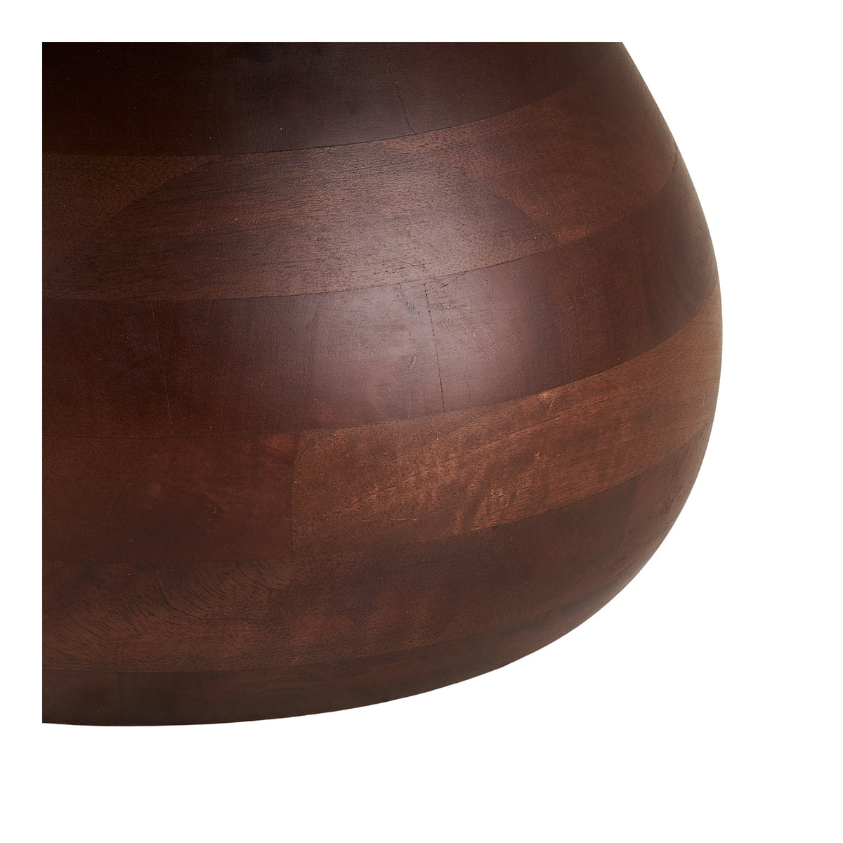 Aina Couchtisch rund – Mangoholz/Marmor Dunkelbraun/Weiß, ø 70 × 35 cm – Ansicht 4