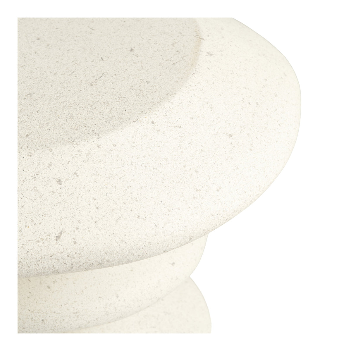 Rosa Beistelltisch – Fiberclay Weiß, 43 × 39 × 45 cm – Ansicht 2