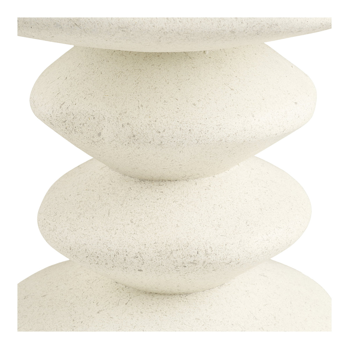 Rosa Beistelltisch – Fiberclay Weiß, 43 × 39 × 45 cm – Ansicht 3
