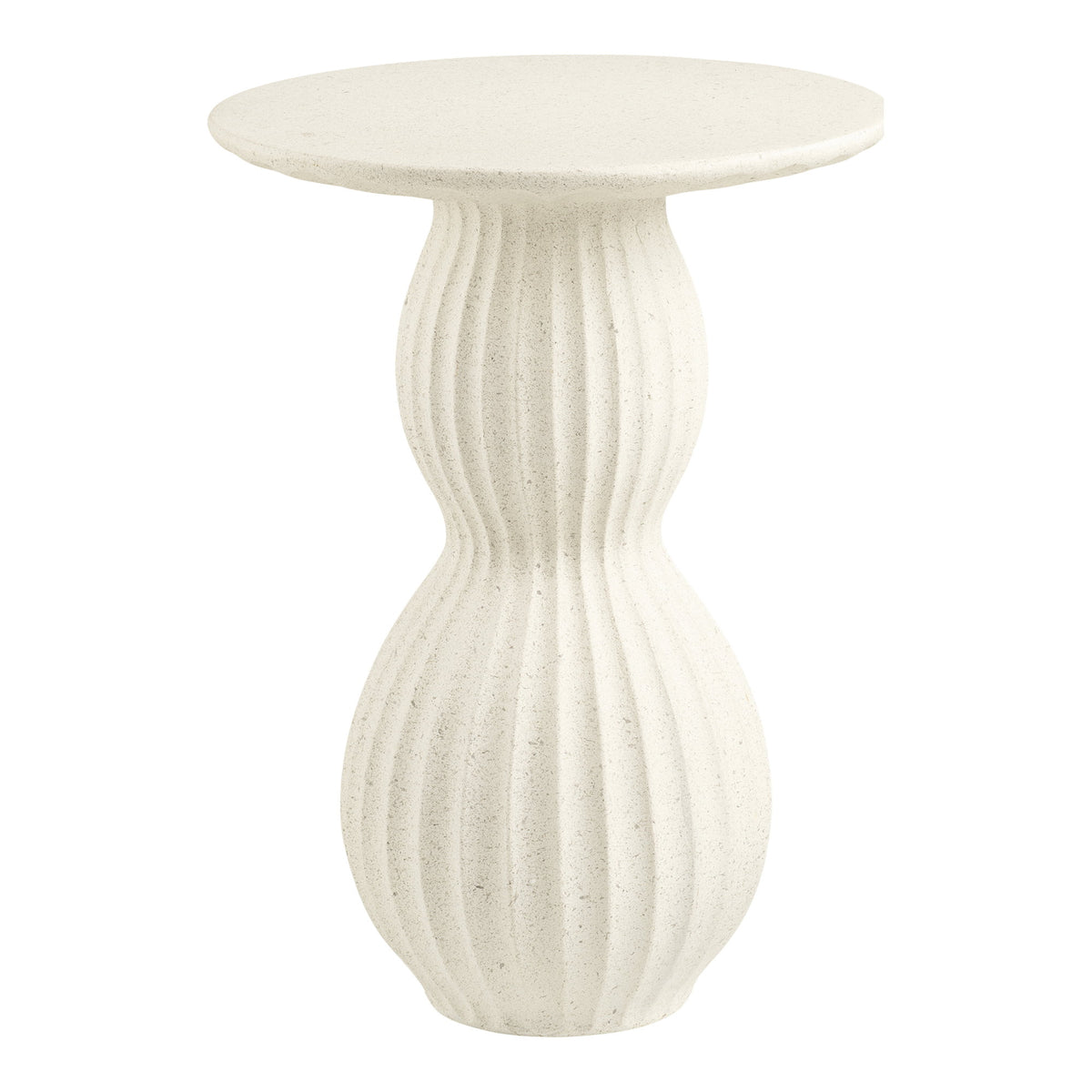 Bruno Beistelltisch rund – Fiberclay Weiß, ø 40 × 55 cm – Ansicht 2