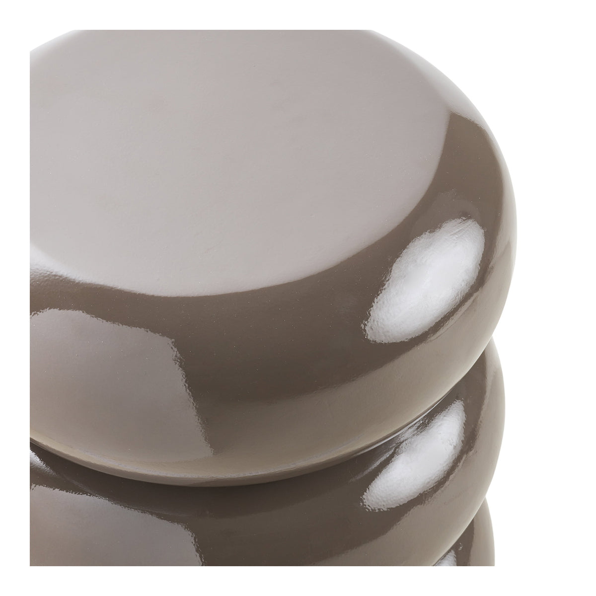 Gustav Beistelltisch rund – Fiberglas Braun, ø 35,5 × 44 cm – Ansicht 2