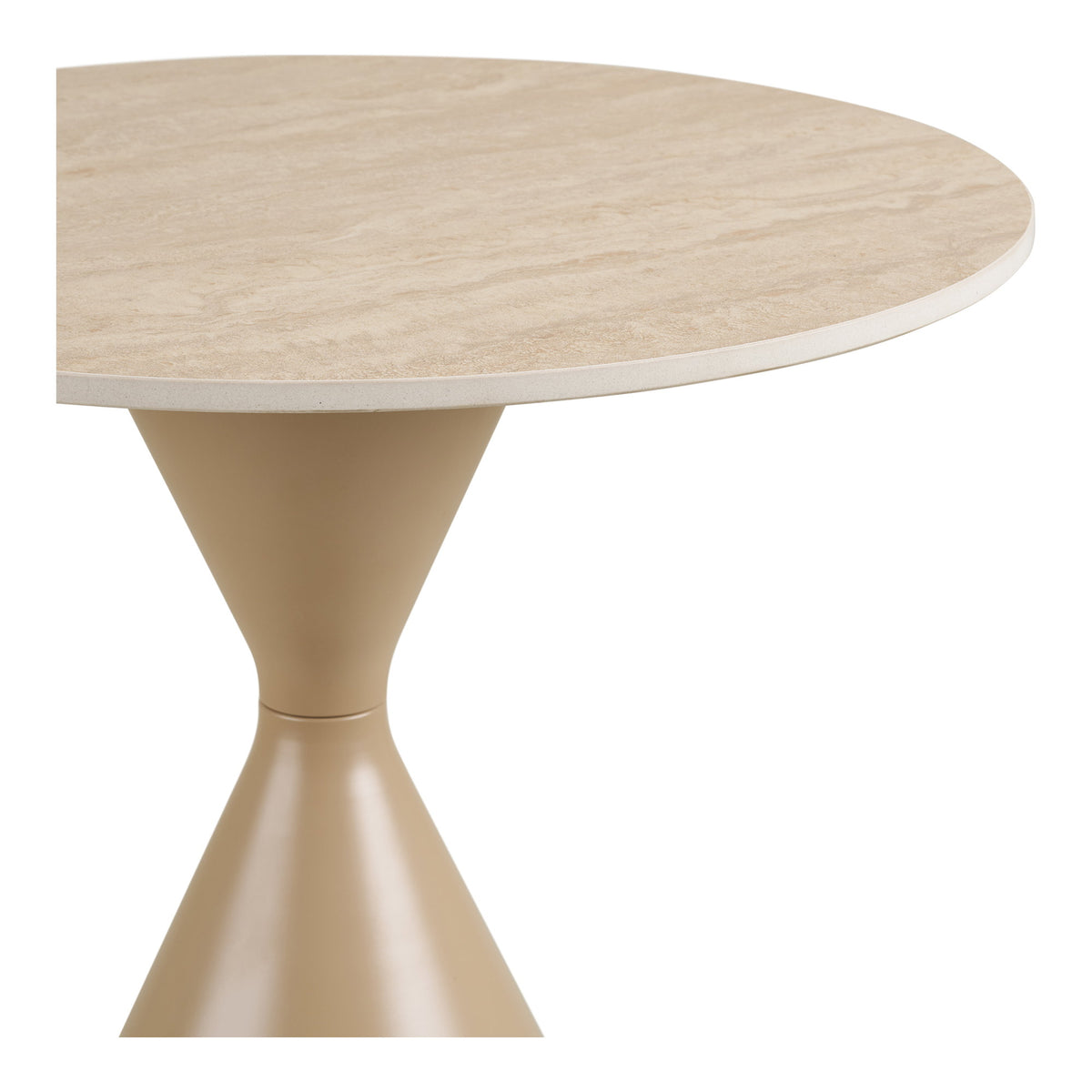 Vanja Beistelltisch rund – Keramik/Stahl Travertin/Sand, ø 50 × 56 cm – Ansicht 4