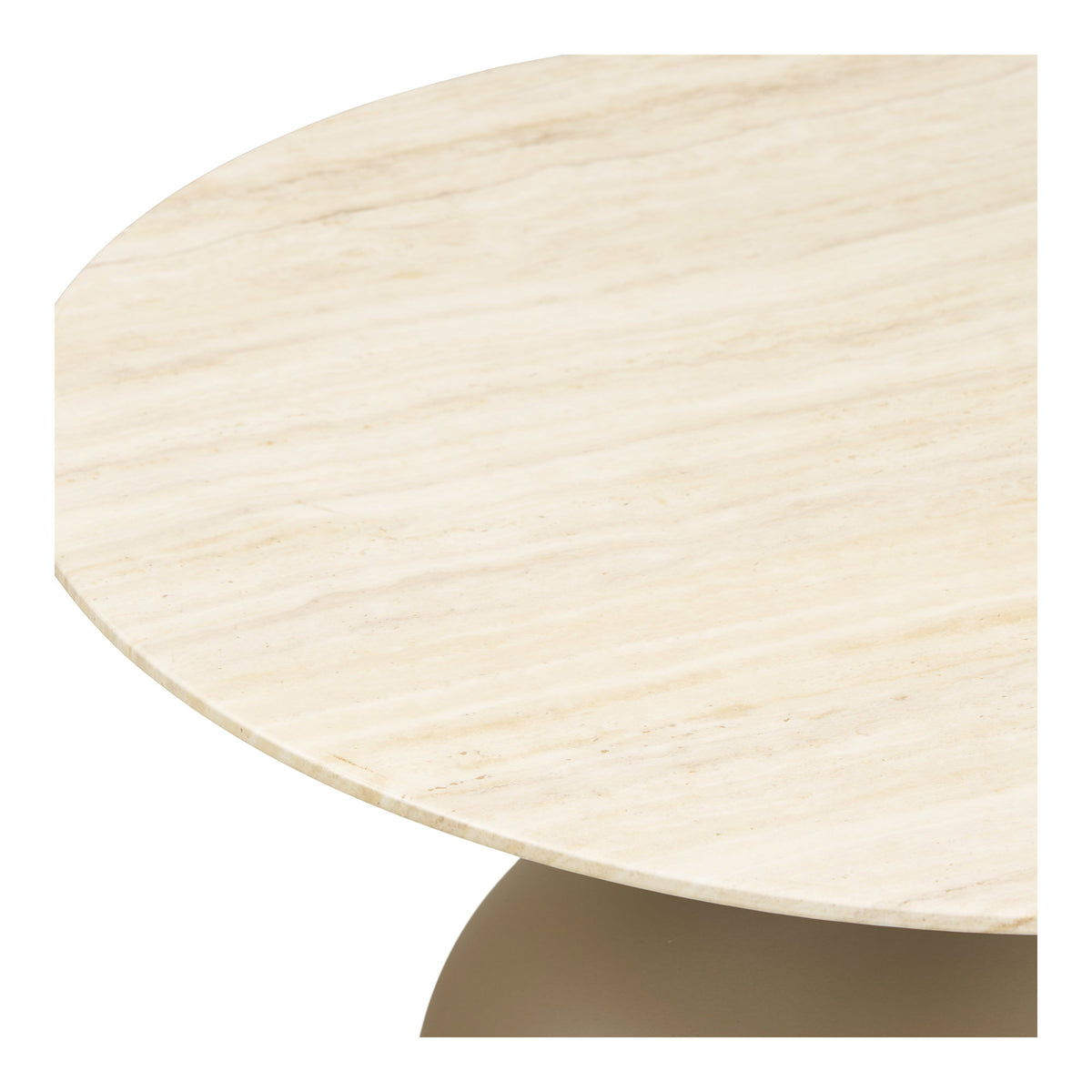 Alice Beistelltisch rund – Metall/Sicherheitsglas Khaki, ø 50 × 54 cm – Ansicht 2