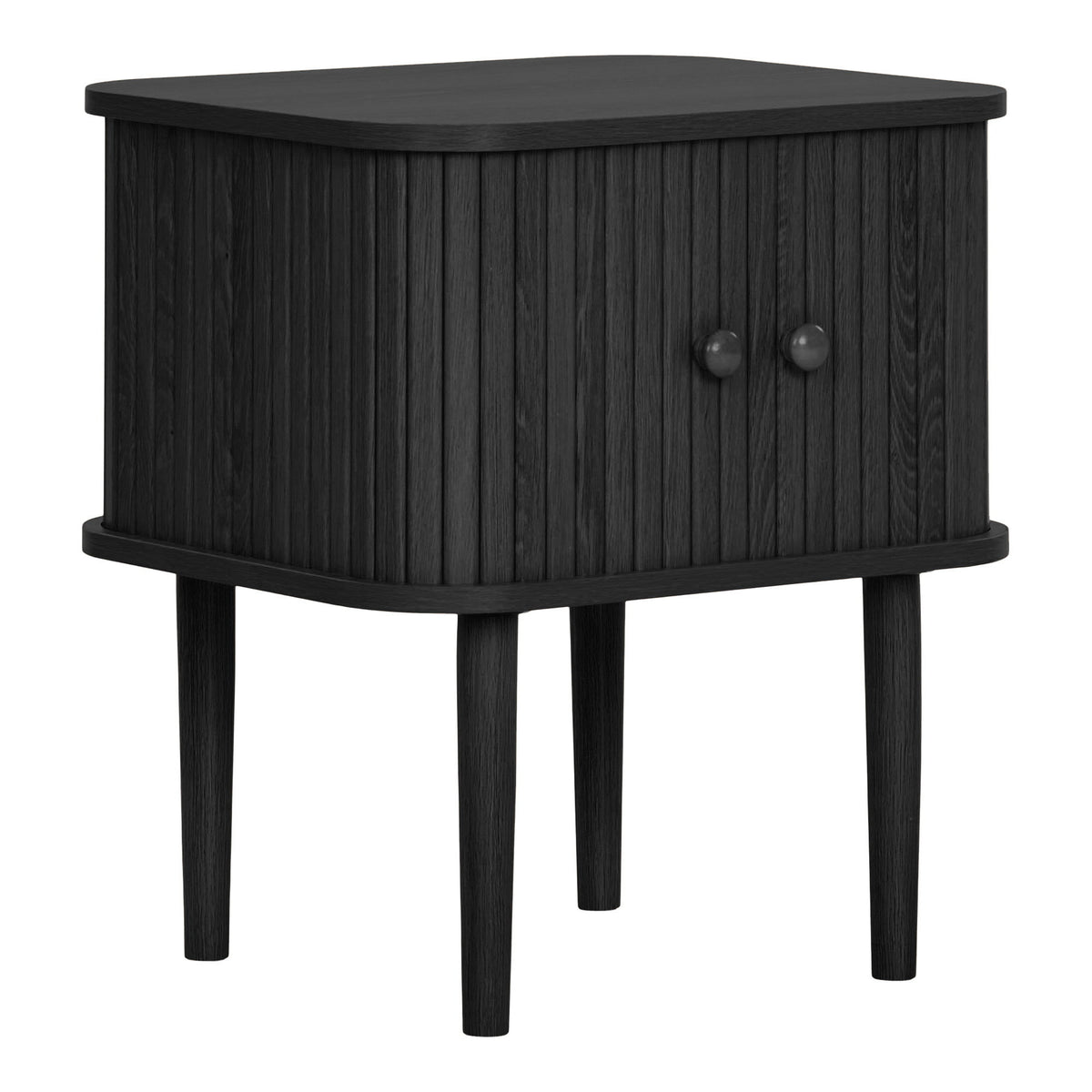 Arvid Beistelltisch mit 2 Türen – Schwarz, 45 × 40 × 50,5 cm – Ansicht 3
