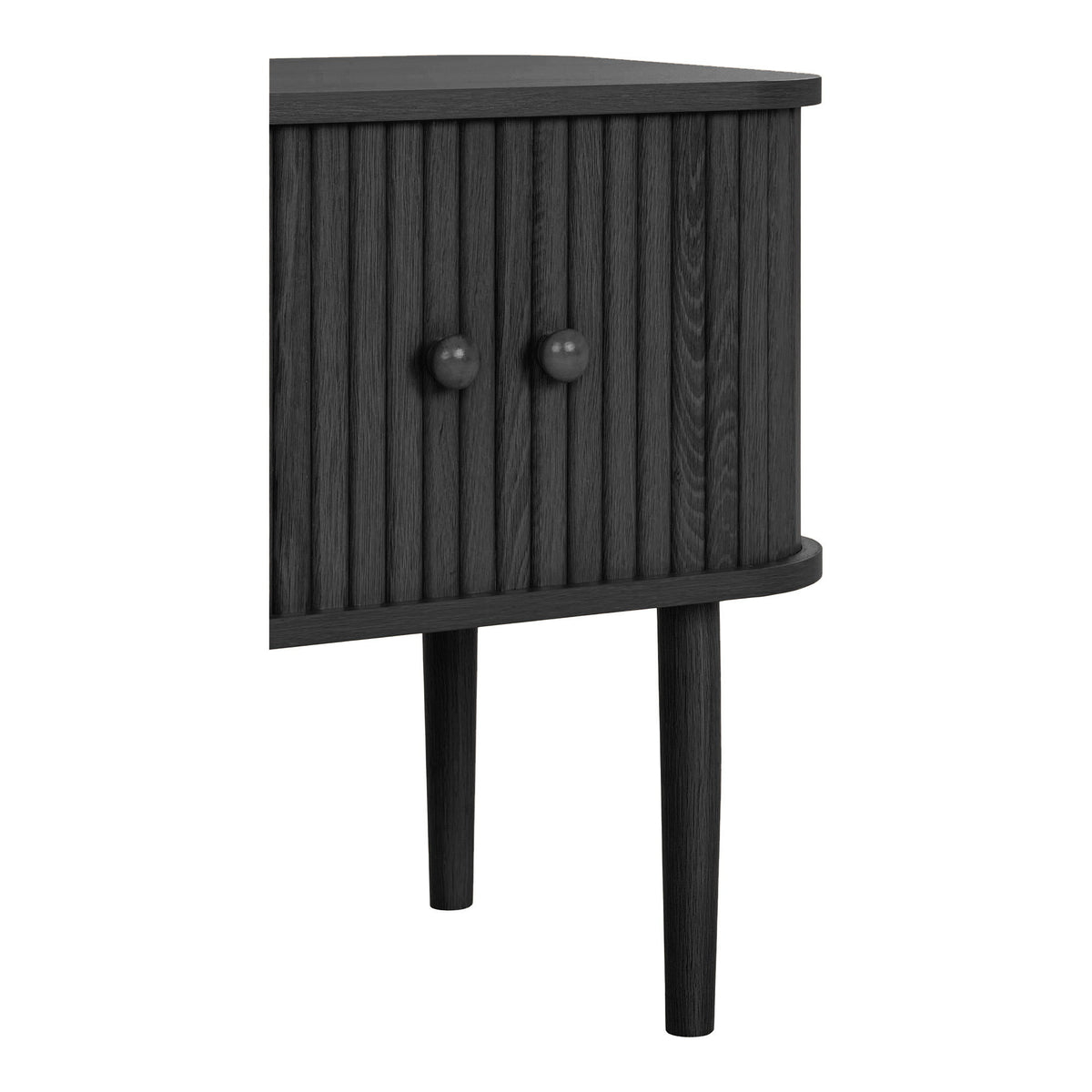 Arvid Beistelltisch mit 2 Türen – Schwarz, 45 × 40 × 50,5 cm – Ansicht 5
