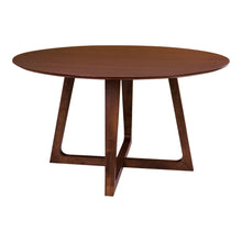 Frieda Esstisch rund – Walnussfurnier Braun, ø 137 cm von Luiva Living