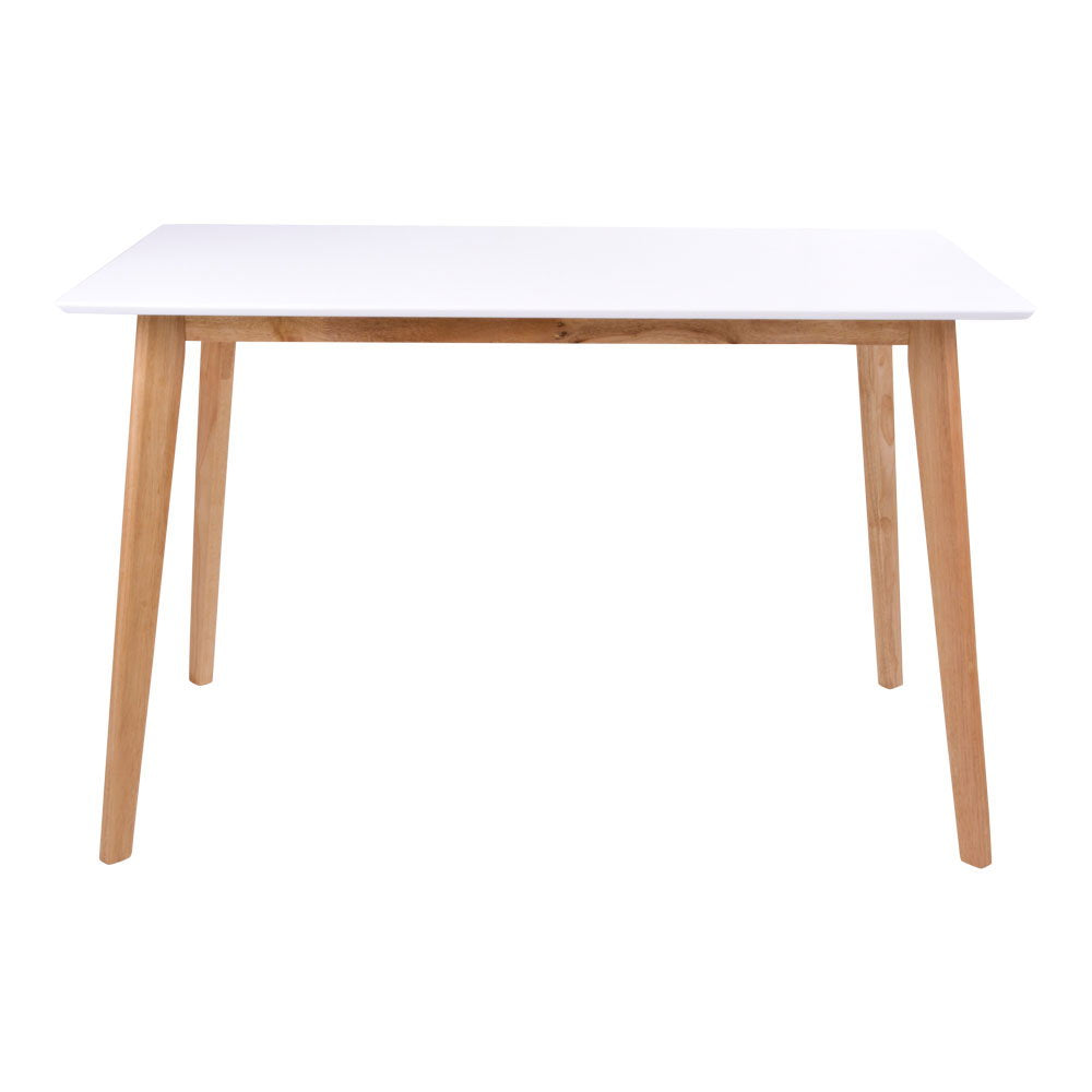 Frida Esstisch – Weiß/Natur, 120 × 70 cm – Ansicht 2
