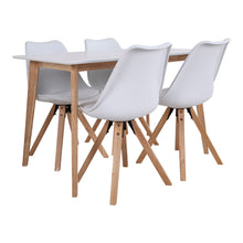 Frida Esstisch – Weiß/Natur, 120 × 70 cm – Ansicht 6
